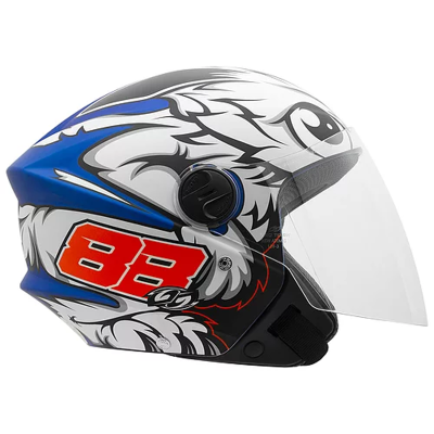 CAPACETE NEW LIBERTY THREE GP 88 BRILHANTE TAM 56 AZUL